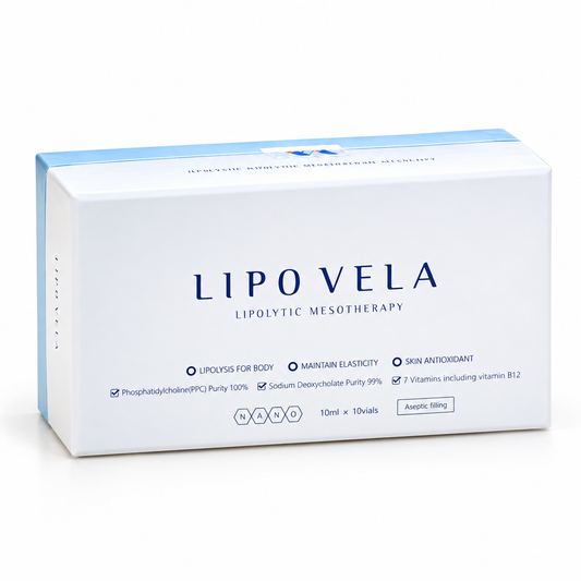 LIPOVELA lipolytic mesotherapy box, 10 ml x 10 vials, PPC purity 100% and sodium deoxycholate purity 99%